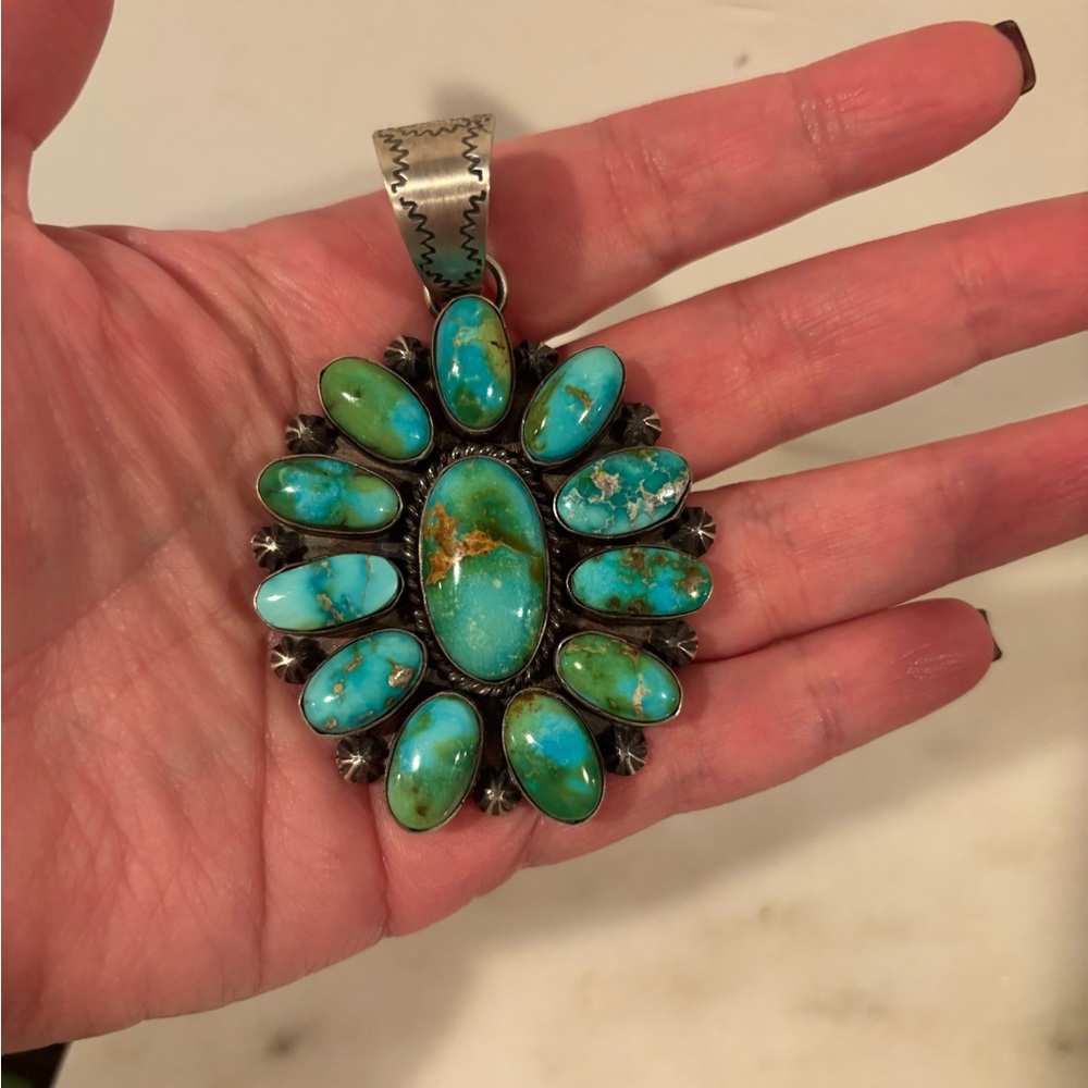 Navajo Sonoran Turquoise Pendant